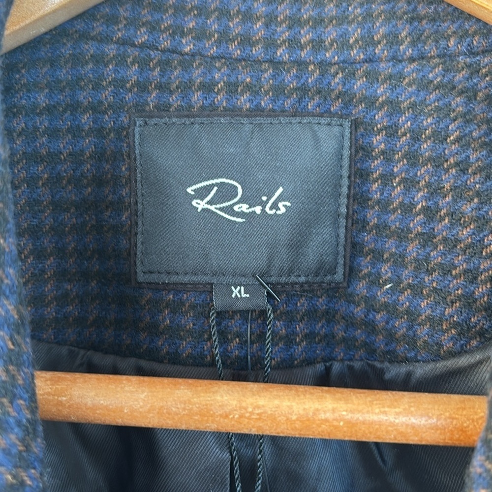 NWT Rails Windsor Blazer Midnight Brown Mini Chec… - image 2